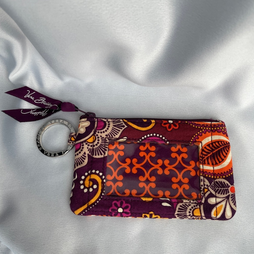 Pre-owned gently used Vera Bradley Cotton Zip ID Case